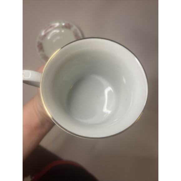 Pink Flower Rose Tea Cup And Saucer Granny Core See Pics Vintage - Picture 3 of 7